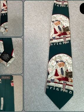 Norman Rockwell Santa Christmas Tie The Saturday Evening Post